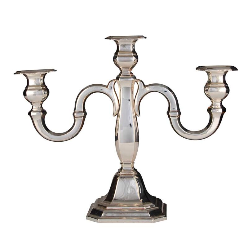Chandelier argent 925 "baroque anglais 1703" à plusieurs branches