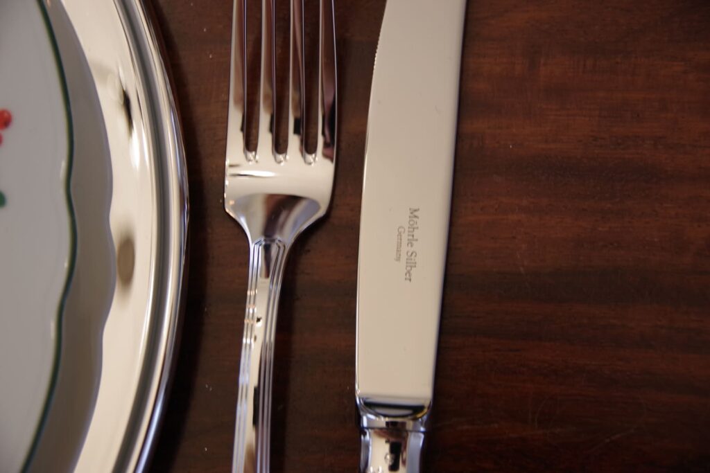 Weihnachten Tisch Silber