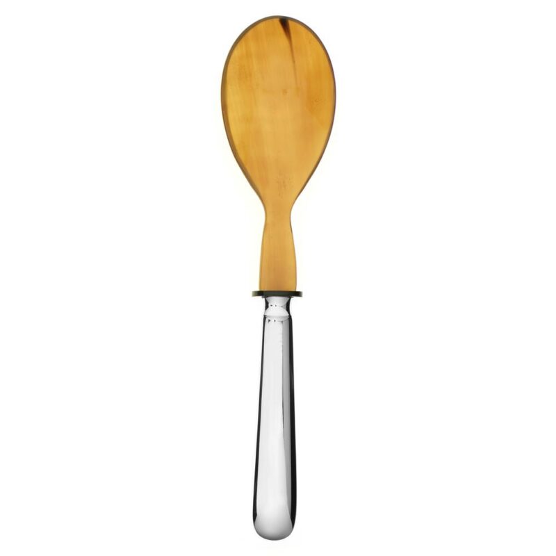 Cuillère à salade avec corne naturelle Swing 925 argent sterling
